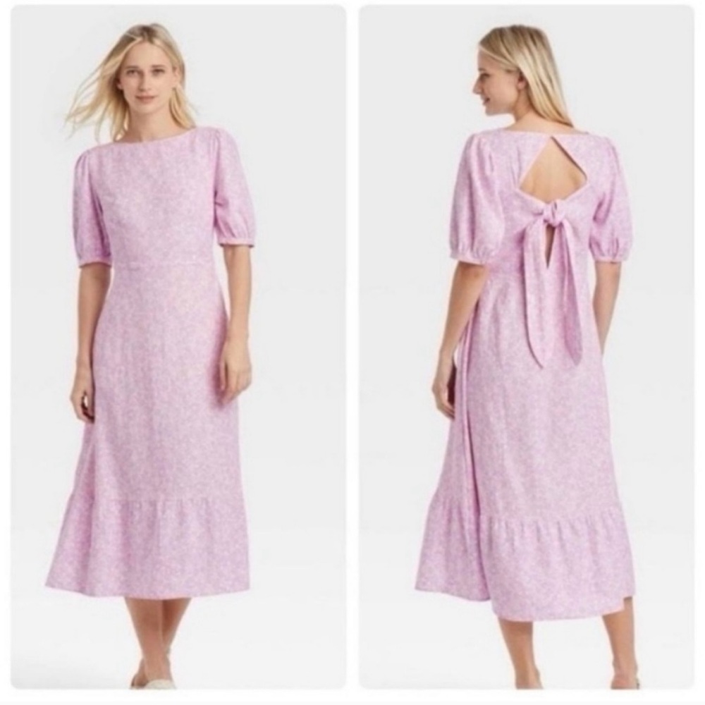 Who What Wear Lavender Backless Dress